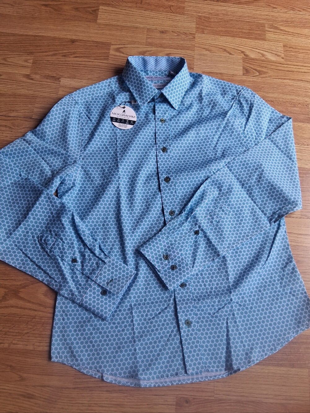 NWT Mens Shirt, Nick Graham ,sz S Reg, S Long,, MSRP $65